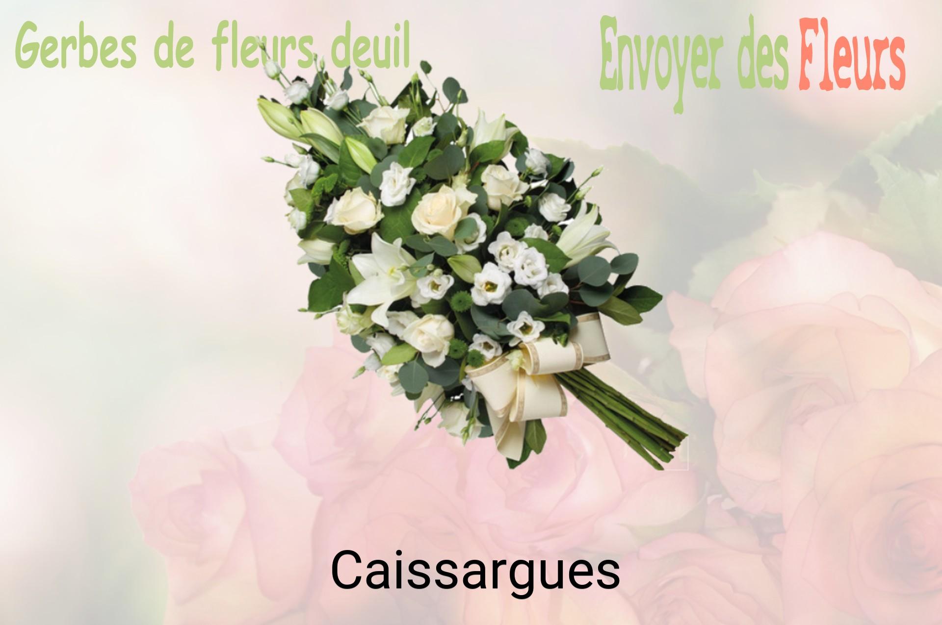 Gerbe de fleurs de deuil livrée à Caissargues